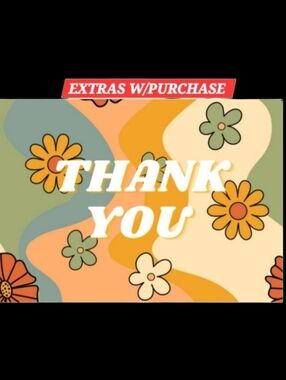 25ct. 4x6 Floral Thank You Cards - Bonus 3 Random Polymailers ✨️PRICE FIRM✨